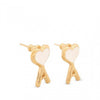 AMI Hammered Ohrstecker 26FW Gold/Weiß 163208817 [P]