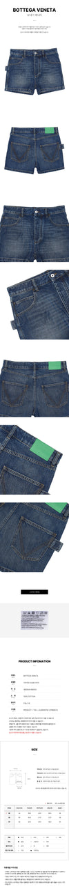 BOTTEGA VENETA Frauen Mittellange Gewaschene Denim Shorts 731703 V2J80 4715 56248610 [P]