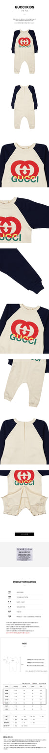 Gucci Logo Printed Jumpsuit 737408 XJFVT 9756 (3-24M) 63187704 [P]
