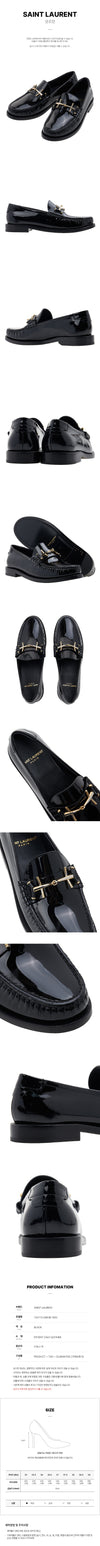 Saint Laurent Women's Patent Loafers 743774 AAB3B 1000 58686134 [P]
