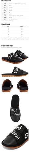 CHLOE Woody Logo Strap Bloafer Schwarz 159676179 [P]