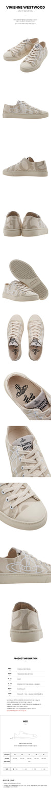 Vivienne Westwood W00JW P203 Women's ORB Print Canvas Sneakers 92203166 [P]
