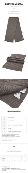 Bottega Veneta Men's Intrecciato Wool Scarf 753027 V36Y0 1540 101935271 [P]