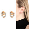 Salvatore Ferragamo Gancini Crystal Earrings 156055370 [P]
