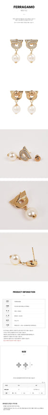 Salvatore Ferragamo Women's Crystal Gancini Earrings 159404699 [P]