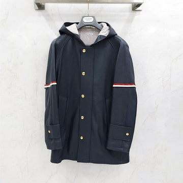 THOM BROWNE レザーアームバンドフードジャケット 0 5312 163158662 [P]