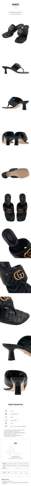 GUCCI 1000 レディース GG ロゴ ヒール サンダル 91196930 [P]