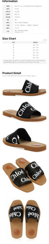 Chloe Woody Logo Strap Sandals Black 159676187 [P]