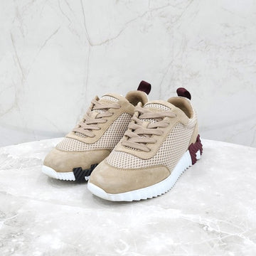 HERMES ベージュメッシュバウンシングスニーカー 36 8150 163157276 [P]