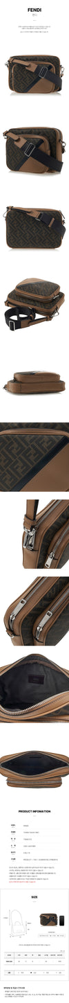 FENDI 7VA607 ALKA F1IKC Herren Diagonal Kamera Tasche 76416984 [P]