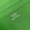 Hermes Celiere H Logo Twill Card Holder Vert Yucca Green 157403457 [P]