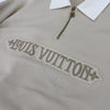 LOUIS VUITTON Embellished Logo Half-Zip Polo Sweatshirt Beige 161835411 [P]