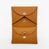 Hermes Calvi Duo Card Holder Gold H083035CK37 160894540 [P]