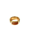 Hermes Olymp Ring Metal Medium Yellow Gold Etoupe H500058FC37 157403461 [P]