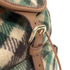 Miu Miu Plaid Wool Leather Flap Pocket Backpack Camel Green 161835408 [P]