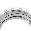 BULGARI 18K ビゼロワン 3バンドリング リング ホワイトゴールド 323535 158667669 [P]