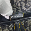 Dior Oblique Jacquard Canvas Vintage Saddle Bag Shoulder Bag Blue Silver 160755435 [P]