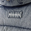 Miu Miu Washing Denim Hood Back Logo Down Jacket Blue 38 160755466 [P]