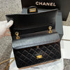 CHANEL 2.55 Vintage Gold Large Flap Bag Shoulder Bag Black (A37587 VG BK) 123529550 [P]