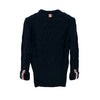 THOM BROWNE クロスケーブル ウール ニット ネイビー (FKA428A Y1024 415) 123476032 [P]