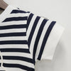 MONCLER Kinder Logo Stickerei gestreiftes T-Shirt kurzarm F07 8C00009 89AGB 123759409 [P]