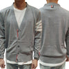 Thom Browne Diagonal Stripe 4 Bar Merino Wool Cardigan Pale Grey 123467219 [P]
