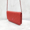 CHANEL Lambskin WOC Chain Crossbody Bag 4652 163156227 [P]