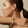 Hermes Click H Blanc Bangle Bracelet Cream Rose Gold H700001FO85PM 67089306 [P]