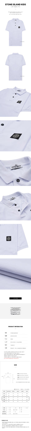 STONE ISLAND Polo T-Shirt mit Logo-Patch für Jungen (Größe 10-12) - passend für Erwachsene 101455837 [P]