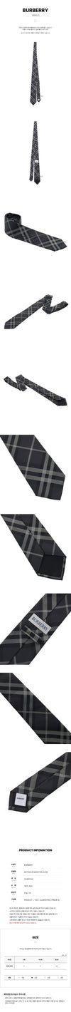 BURBERRY マンストン A1208 SS26 メンズ チェック シルク ネクタイ 159404729 [P]