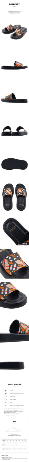 BURBERRY Damen Monogramm Druck Canvas Slides 34204429 [P]