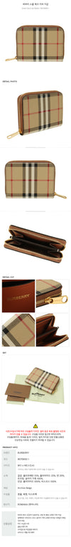 Burberry Small Check Zip Wallet 156517336 [P]