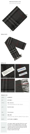Burberry Checked Cashmere Scarf 162250921 [P]