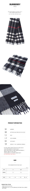 BURBERRY MU HALF MEGA CHK CS SC A1222 FW24 Schal mit Logo 123539204 [P]