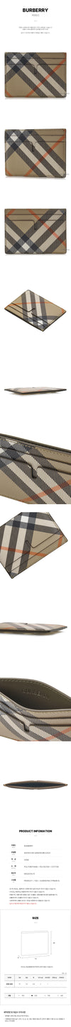 Burberry MS SANDON BIN A2021 SS25 Men's Check Card Case 132698409 [P]