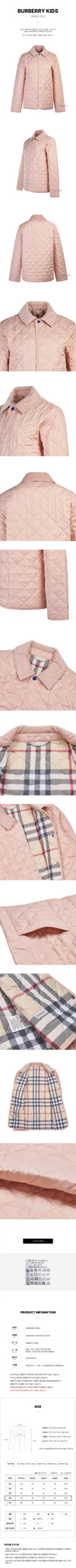 BURBERRY Quilted Padded Jacket für Mädchen (Erwachsenengröße möglich) FW24 A1451 8094935 C KG6 123538896 [P]
