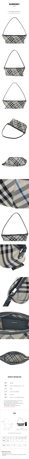 Burberry LS SIMPLE BAGUETTE CJ 1 C1310 SS25 Women's Check Mini Shoulder Bag 136455058 [P]