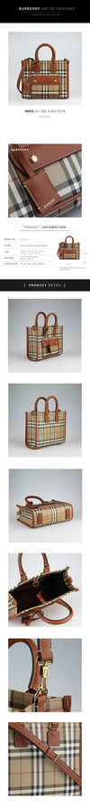 BURBERRY ミニチェックフレヤトートバッグ 8109793 145742747 [P]