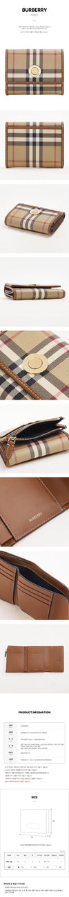 Burberry LS LANCASTER DFC A9534 SS26 Women's Small Check Wallet 162370937 [P]