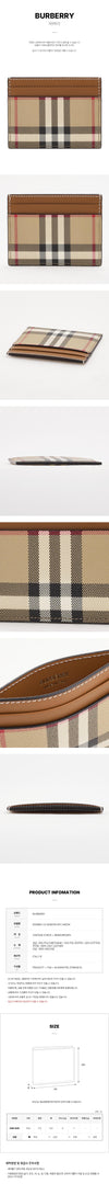 Burberry LS Sandon DFC A9534 SS26 Women's Check Card Holder 159404211 [P]
