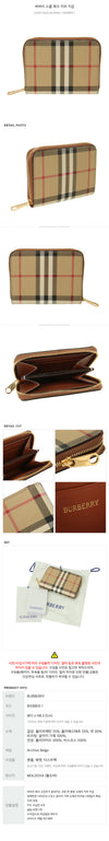 Burberry Small Check Zip Wallet 156517329 [P]