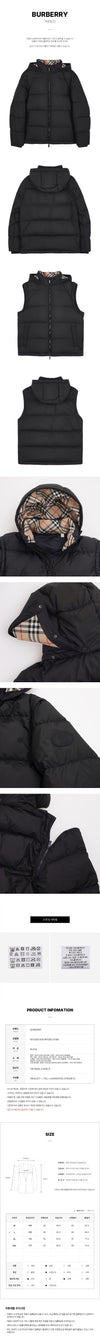 BURBERRY M BIDEFORD A1189 FW25 Herren abnehmbare Ärmel Steppjacke 148679890 [P]