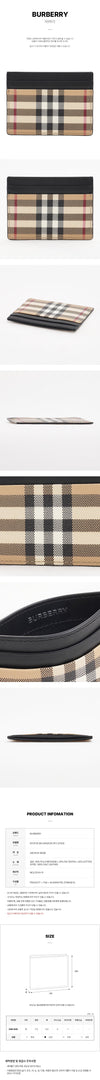 Burberry MS SANDON DFC A7026 SS26 Men's Check Cardholder 159404225 [P]