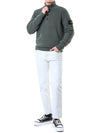 STONE ISLAND ワッペンパッチ 半開き ボタンジップ ウール ニット 105625947 [P]