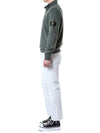 STONE ISLAND ワッペンパッチ 半開き ボタンジップ ウール ニット 105625947 [P]