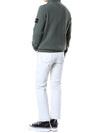 STONE ISLAND ワッペンパッチ 半開き ボタンジップ ウール ニット 105625947 [P]