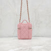 CHANEL Pink Caviar Top Handle Vanity Mini Chain Bag 8743 8140696 [P]