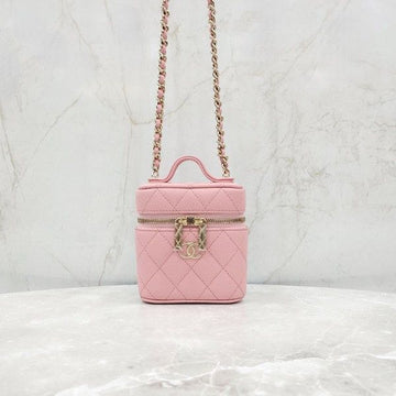 CHANEL Pink Caviar Top Handle Vanity Mini Chain Bag 8743 8140696 [P]