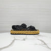 CHANEL Mesh-Velcro-Raffia-Sandalen Schwarz 35 G38945 10049 12992129 [P]