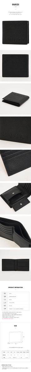 GUCCI 835098 AAE1W 1000 FW25 メンズ ロゴ 二つ折り財布 153373250 [P]